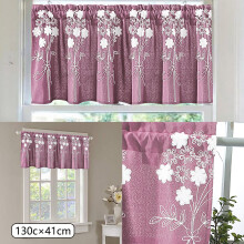 Floral Lace Curtains for Kitchen or Bedroom 51 x 16 Inch 1