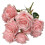 Artificial Rose Silk Flower 9-Head 18 Inch 1
