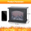 Decorative Fireplace Lantern LED Flame Black 2