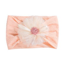 Baby headband nylon soft beanie headwrap orange free size