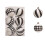 Christmas Ball Ornaments White Black Plastic 6 Pcs 1