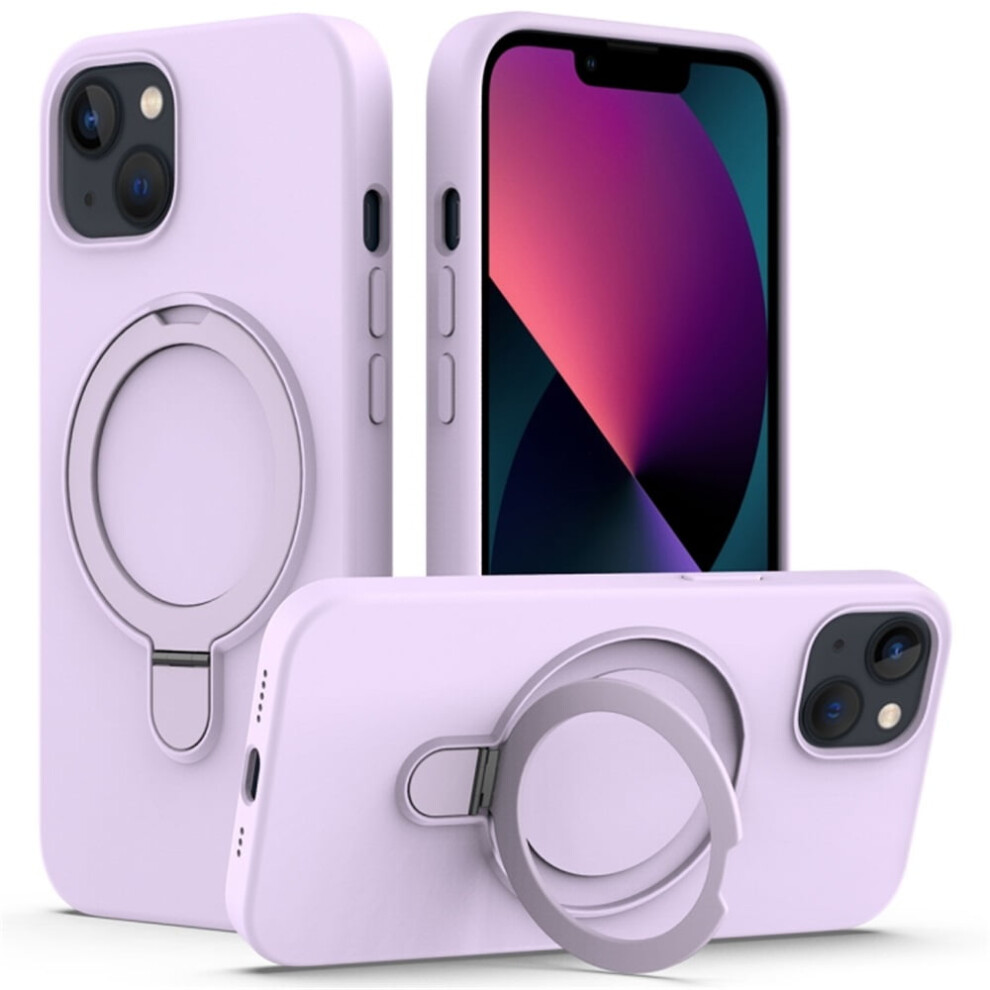 Magnetic Liquid Silicone Iphone 13 Case Lilac Purple 9558830573252