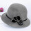 Elegant vinterhatt med bred brem og blomst til dame, 3