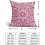 Conjunto de 2 capas de almofada boho rosa choque em linho, 50x50cm (20x20 polegadas). 5