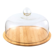 Pastry Plate Transparent Glass 1 Set 10.22 x 10.22 x 6.29 in