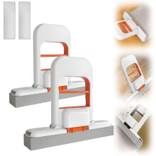 Mini foldable desktop mop with self-squeeze sponge