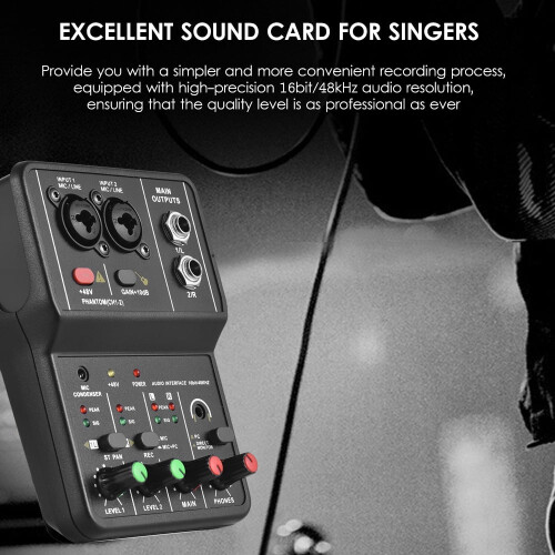 OWSOO USB Audio Interface 2-in-2-out 16-bit 48kHz 2