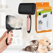 Self-Cleaning Cat Brush for Shedding and Detangling