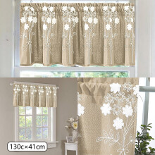 Floral Lace Curtains for Kitchen and Bedroom 51 x 16 Inch 1