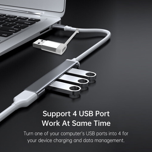 USB-C-zu-USB-3.0-Hub, ultraflache 4-Port-Dockingstation 2
