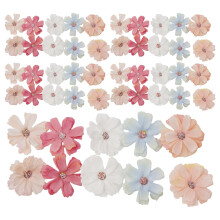 Christmas Artificial Glitter Poinsettia Flowers 10 pcs