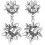 Christmas Bow Flower Stud Earrings Red Green Gold 3D 1
