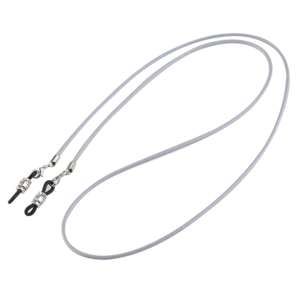 OUNONA Light Grey Eyeglass Chain Adjustable Wax Cord