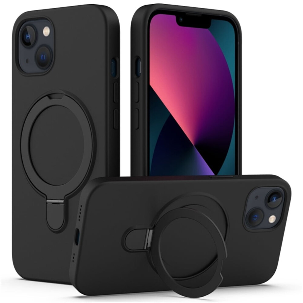 Magnetic Liquid Silicone Case For Iphone 13 Black 9101399820512