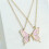 Set di 2 collane dell'amicizia Harmtty con farfalle 3