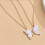 Set di 2 collane dell'amicizia Harmtty con farfalle 4