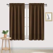 Blackout Curtains for Bedroom Brown Thermal Insulated 2