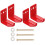 Fire Extinguisher Bracket L-Shaped 4 pcs 6x6x4 cm 1