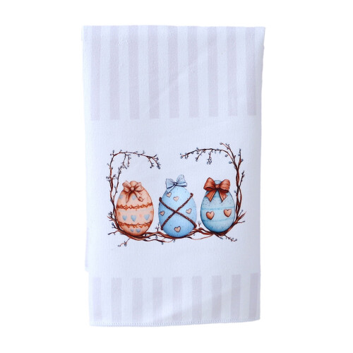 Easter Dish Towel Polyester Cotton Egg Pattern 1