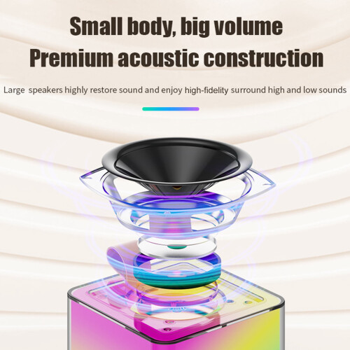 Karaoke Machine with 2 Wireless Mics and LED Lights 1