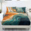 Butterfly Rose Printed Twin Sheet Set Soft Easy-Care Orange 1