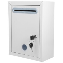 Locking Mailbox with Letter Slot Wall-Mounted Metal Drop Box