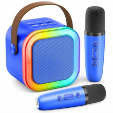 Mini Karaoke Machine Portable Bluetooth Speaker with 2