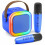 Mini Karaoke Machine Portable Bluetooth Speaker with 2 1
