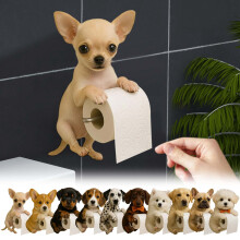 3D Printed Dog Toilet Paper Holder Wall-Mounted