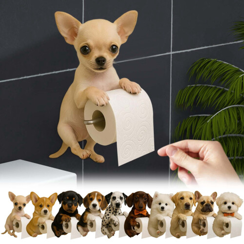 3D Printed Dog Toilet Paper Holder Wall-Mounted