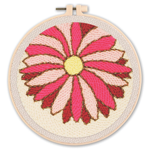 Punch Needle Embroidery Starter Kit with Tool, Threader,