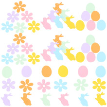 OUNONA Rabbit Easter Egg Confetti 100 Pcs