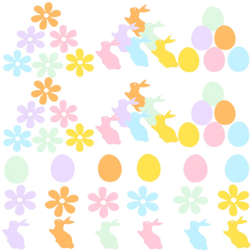 OUNONA Rabbit Easter Egg Confetti 100 Pcs