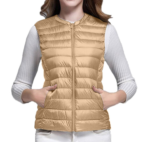 Women's Puffer Vest Rose Gold M