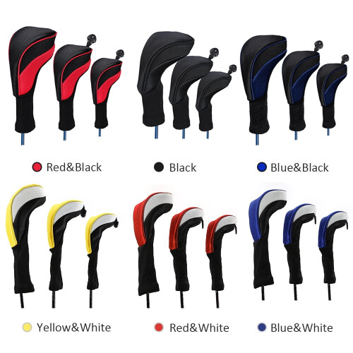 Golf Head Covers for Woods 3-Piece Set 1