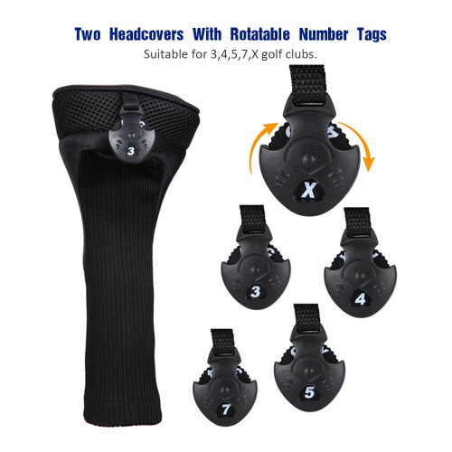Golf Head Covers for Woods 3-Piece Set 2