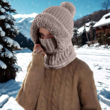 3-in-1 Beanie Hat for Women: Wind-Resistant Scarf, Balaclava & Thermal Face Mask – Compatible with Skiing/Snowboarding