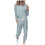 Damen-Loungewear-Set, Langarmpullover und hochgeschnittene Hose 2