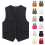Women's Linen Blend Vest Jacket Red 3