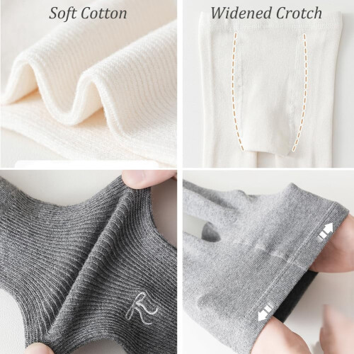 Cable Knit Leggings Seamless Cotton Tights 3-Pack 1