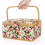 Sewing Basket Box with Removable Tray Rose Floral Print 3