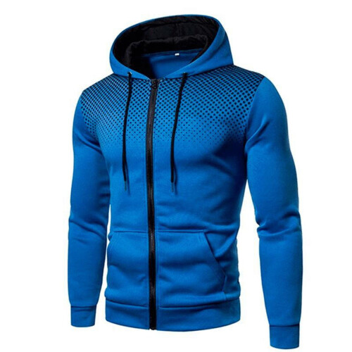 Men's Solid Color Sweat Suit Set Blue2-Piece 2