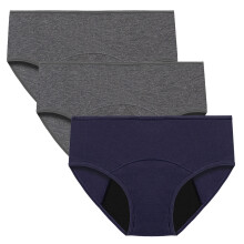 Women's Cotton Menstrual Period Briefs Leak-Proof 3 Pack