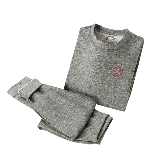 Thermal Underwear for Kids Gray Base Layer Set 8-10 Years