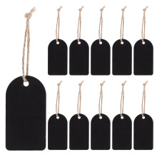 Mini Chalkboard Tags Wooden Double-Sided 50 Sets