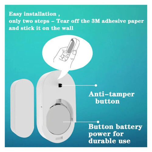 Wireless Smart Door Sensor Ev1527 Encoding Format For Wireless GSM Home Security Alarm System Window Magnet Entry Sensor,Easy Install 2