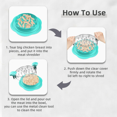 Outil à déchiqueter le poulet, grand format (25 cm), sans BPA 2