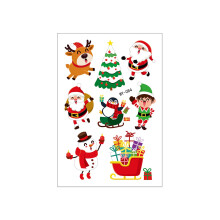 Christmas Temporary Tattoos Cartoon Santa Snowman Reindeer