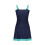 Zweiteiliger Tankini mit hohem Bund, einfarbig blau 7