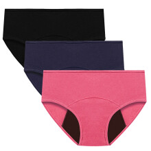 Women's Cotton Menstrual Period Underwear 3 Pack